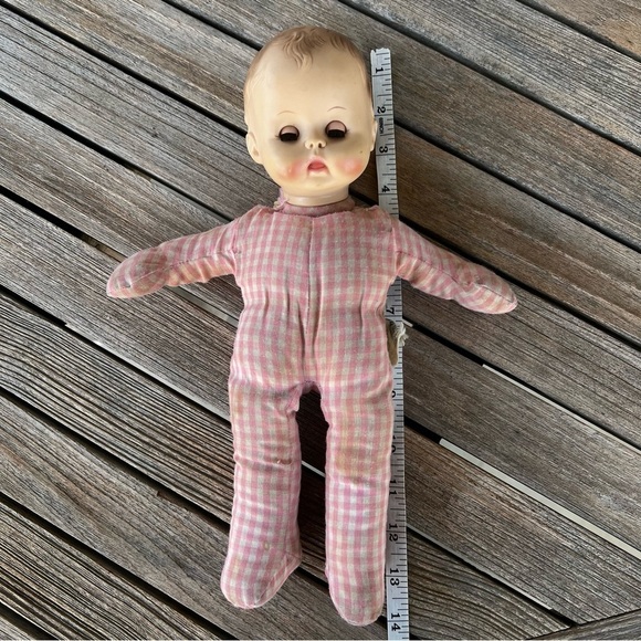 Vintage 1971 Effanbee Doll 8171 Soft Body Molded Hair Green Sleepy Eyes 14” READ - Picture 11 of 14